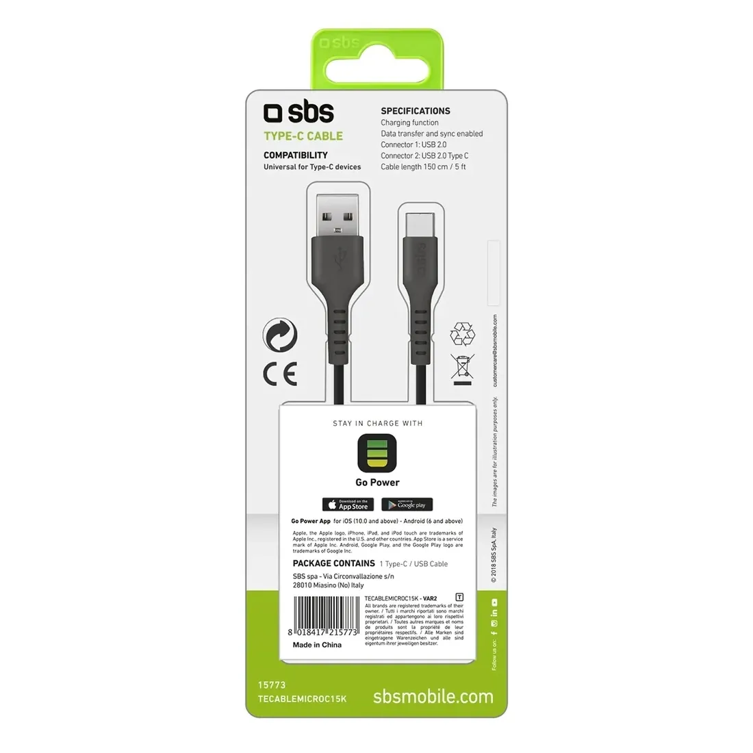 kabel-sbs-tecablemicroc15k-usb-a-usb-c-15m-czarny