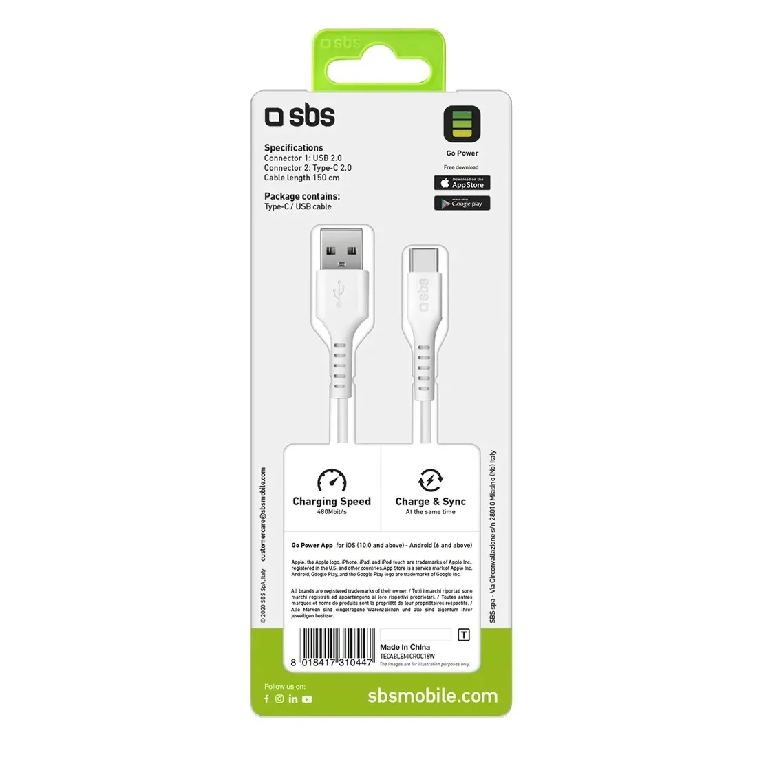 kabel-sbs-tecablemicroc15w-usb-a-usb-c-15m-bialy
