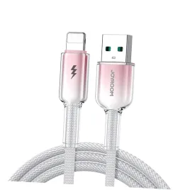 kabel-joyroom-s-a42-crystal-clear-series-3a-usb-a-lightning-12m-bialy