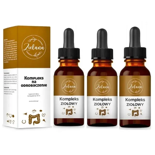 KOMPLEX ZIOŁOWY 50ml ZIELANA kompleks odrobaczanie pasożyty odrobaczenie x3
