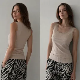 top-damski-z-wiskoza-dopasowany-prazkowany-koronkowe-wykonczenie-bezowy-2xl