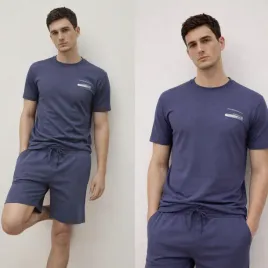 t-shirt-koszulka-bluzka-meska-bawelniana-z-malym-nadrukiem-granatowa-s