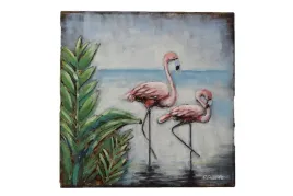 dwa-flamingi-w-wodzie-obraz-3d-dekoracja-na-sciane-ozdoba