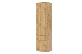 szafa-slupek-1-drzwi-3-szuflady-dab-wotan-50x43x200-sypialnia-salon-biuro