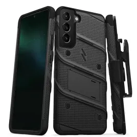 pancerne-etui-samsung-galaxy-s22-ze-szklem-9h-na-ekran-uchwyt-czarny