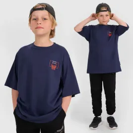 koszulka-chlopieca-4f-oversize-bawelniana-t-shirt-z-nadrukiem-granatowa-146