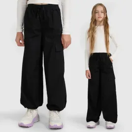 spodnie-cargo-dziewczece-4f-sportowe-oversize-casual-joggery-czarne-152