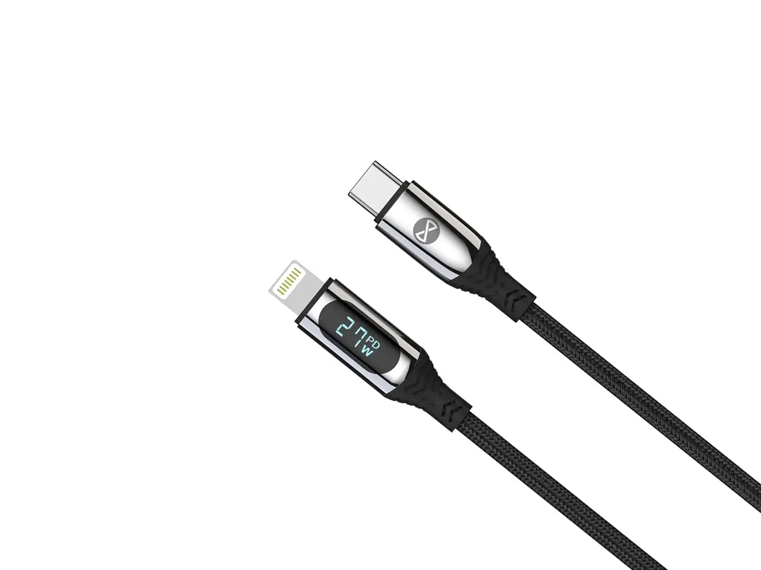 forever-kabel-lcd-usb-c-lightning-10-m-27w-czarny