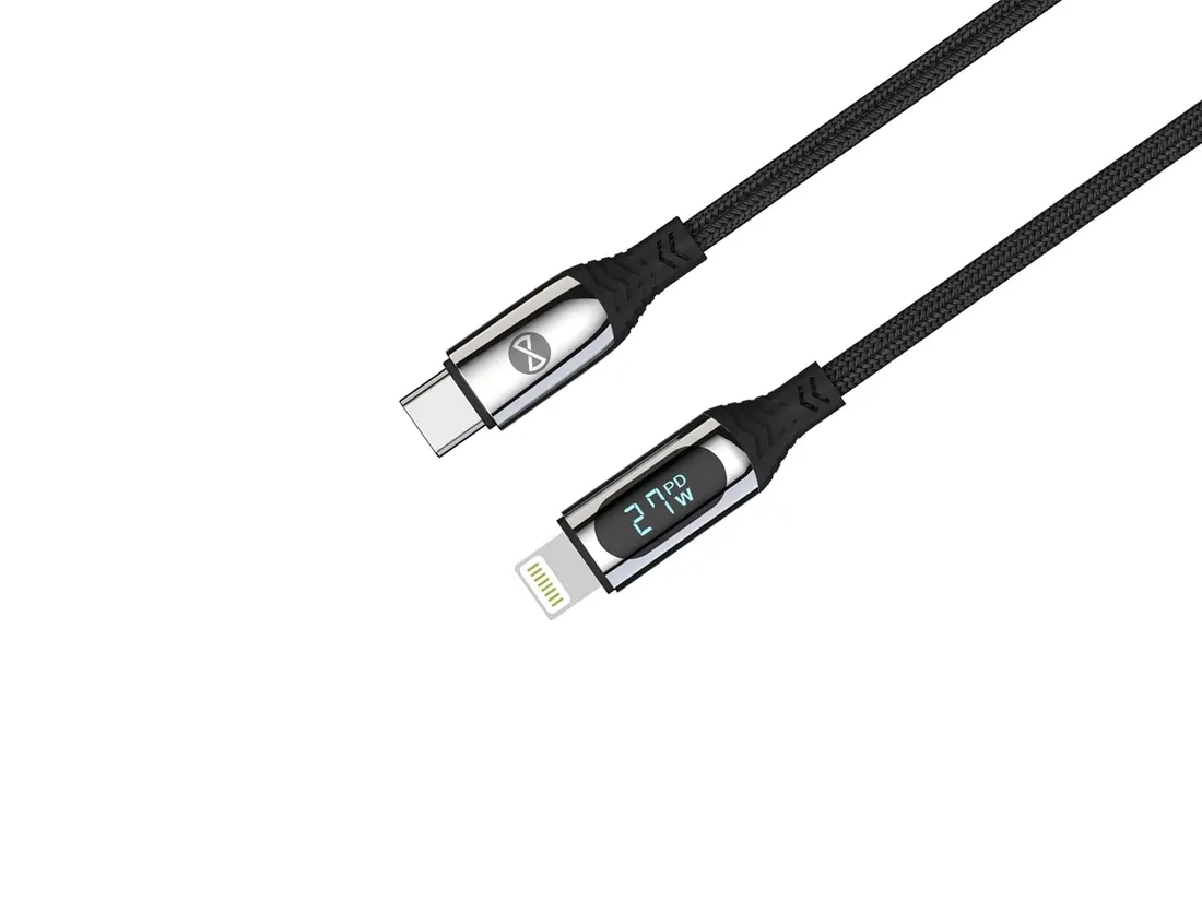 forever-kabel-lcd-usb-c-lightning-10-m-27w-czarny