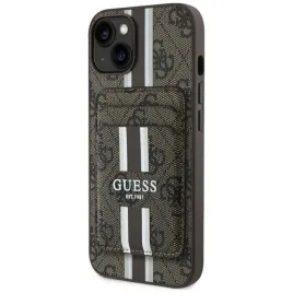 oryginalne-etui-iphone-15-guess-4g-stripes-z-portfelem-magsafe-brazowe