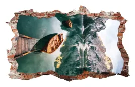naklejki-na-sciane-jezioro-lodki-gory-fototapeta-3d-dziura-115x75-7