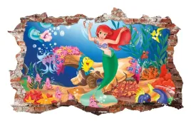 naklejki-na-sciane-mala-syrenka-arielka-115x75-cm