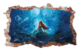naklejki-na-sciane-mala-syrenka-arielka-fototapeta-3d-70x46-cm-3