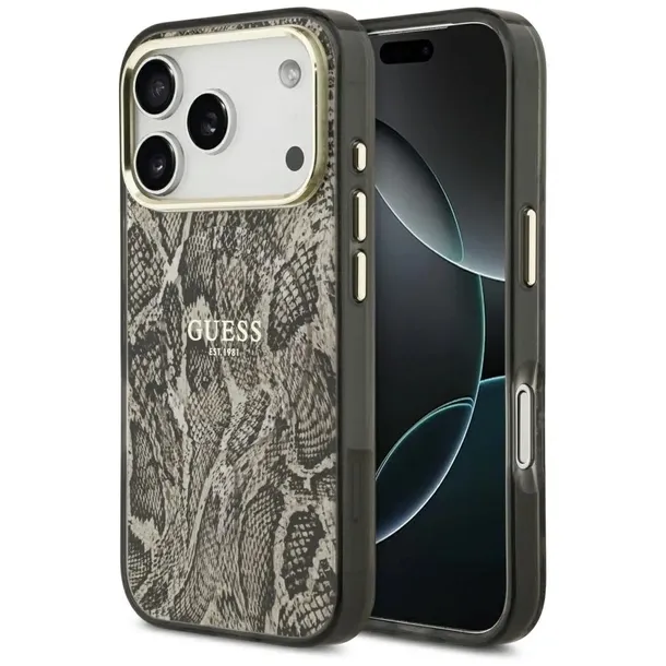 etui-guess-python-pattern-magsafe-na-iphone-17-pro-brazowe