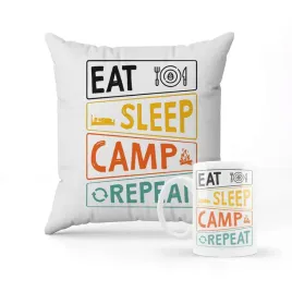zestaw-poduszka-kubek-eat-sleep-camp-smieszny-wzor-imie