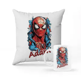 zestaw-poduszka-kubek-prezent-dla-fana-spiderman-imie