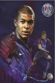 plakat-pilkarski-kylian-mbappe-psg-60x40-cm