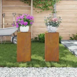 pillar-stojaki-na-rosliny-2-szt-24x24x55-cm-stal-rdzewiejaca