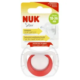 nuk-smoczek-uspokajajacy-silikonowy-18-36m-star-czerwony-10739748