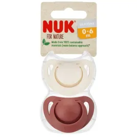 nuk-smoczek-uspokajajacy-silikonowy-0-6m-for-nature-czerwony-op-2-szt-1073