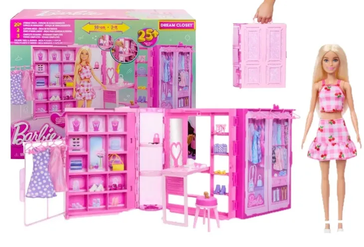 Barbie Szafa Marzeń z lalką MATTEL HXD58