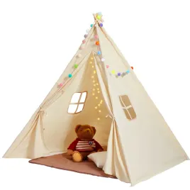vevor-namiot-tipi-dla-dzieci-1-5-lat-bezowy-mocny-zestaw-z-mata-i-dekoracja