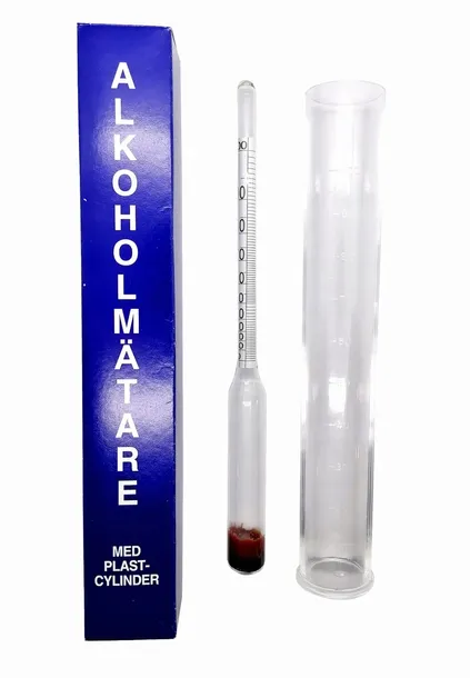 DOKŁADNY Wskaźnik Alkoholu 0-100% plastikowa menzurka kartonik 21cm