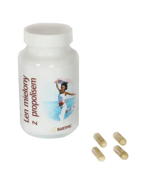 len-mielony-z-propolisem-60-kapsulek-bartpol-postac-kapsulki