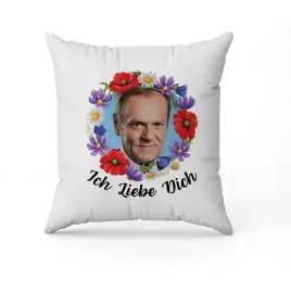 biala-poduszka-swiateczna-z-nadrukiem-prezent-donald-tusk-meme-imie