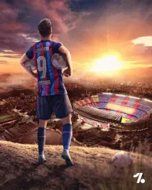 obraz-na-plotnie-canvas-robert-lewandowski-fc-barcelona-barca-70x50