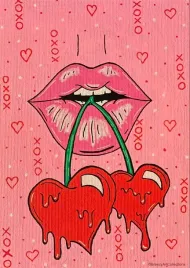 obraz-na-plotnie-canvas-vintage-retro-sztuka-cherry-wisnie-90x60