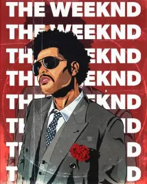 obraz-na-plotnie-canvas-the-weeknd-weekend-vintage-retro-100x70-5