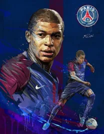 obraz-na-plotnie-canvas-kylian-mbappe-psg-paris-saint-germai-100x70