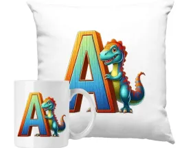 zestaw-poduszka-kubek-dino-dinozaur-litera-a-alfabet-pomysl-na-prezent