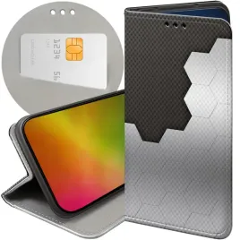 etui-z-klapka-do-honor-x8c-4g-wzory-szare-metallic-grey-futeral-pokrowiec