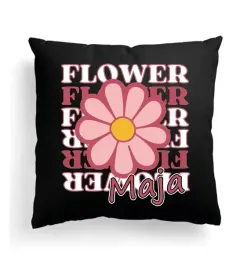 czarna-poduszka-z-imieniem-na-wielkanoc-rozowy-kwiat-kwiaty-flower