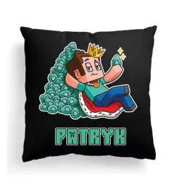 czarna-poduszka-z-imieniem-na-wielkanoc-minecraft-postac-majkraft-diamenty