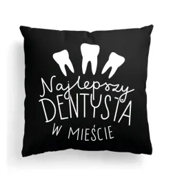 czarna-poduszka-z-imieniem-na-wielkanoc-dla-dentysty-najlepszy-dentysta