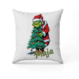 foto-poduszka-dekoracyjna-z-nadrukiem-prezent-grinch-choinka-imie