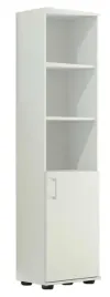 regal-biurowy-slupek-g-30-ii-1d-30cm-bialy-mat-z-drzwiami
