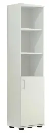 regal-biurowy-slupek-g-30-ii-1d-30cm-bialy-mat-z-drzwiami