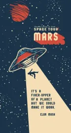 plakat-kosmos-ufo-mars-galaxy-retro-vintage-70x50-cm