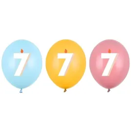 balony-cyfra-7-mix-pastelowy-partydeco-12-50-szt