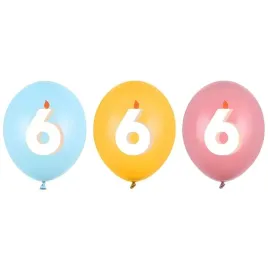 balony-cyfra-6-mix-pastelowy-partydeco-12-50-szt