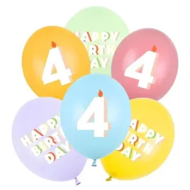 balony-cyfra-4-happy-birthday-mix-pastelowy-partydeco-12-6-szt