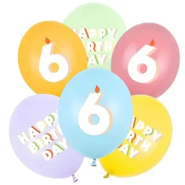 balony-cyfra-6-happy-birthday-mix-pastelowy-partydeco-12-6-szt