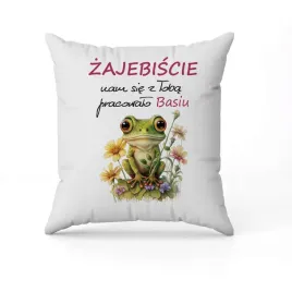 biala-poduszka-swiateczna-z-nadrukiem-prezent-na-odejscie-z-pracy-imie-1