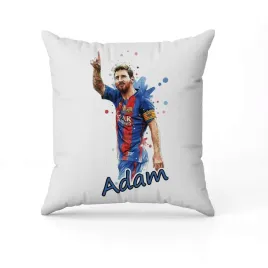 biala-poduszka-swiateczna-z-nadrukiem-przent-messi-pilka-nozna-imie-2