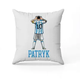 biala-poduszka-swiateczna-z-nadrukiem-przent-bajka-messi-pilkarz-imie-5