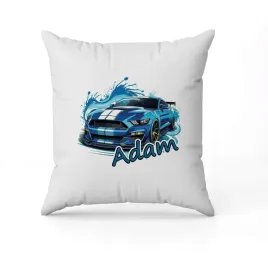 biala-poduszka-swiateczna-z-nadrukiem-przent-mustang-sportowe-auto-imie-2
